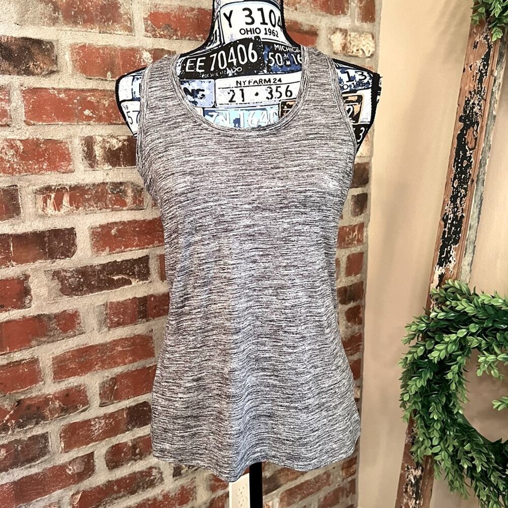 T267 Jockey Black and White Athletic Tank